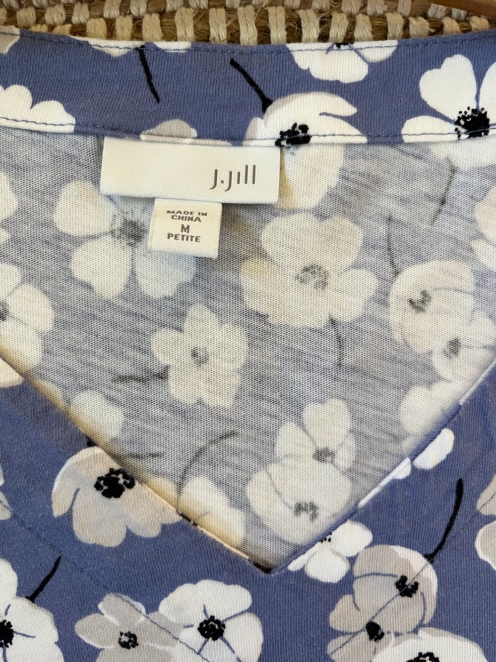 J. Jill Petite Floral V-Neck Top